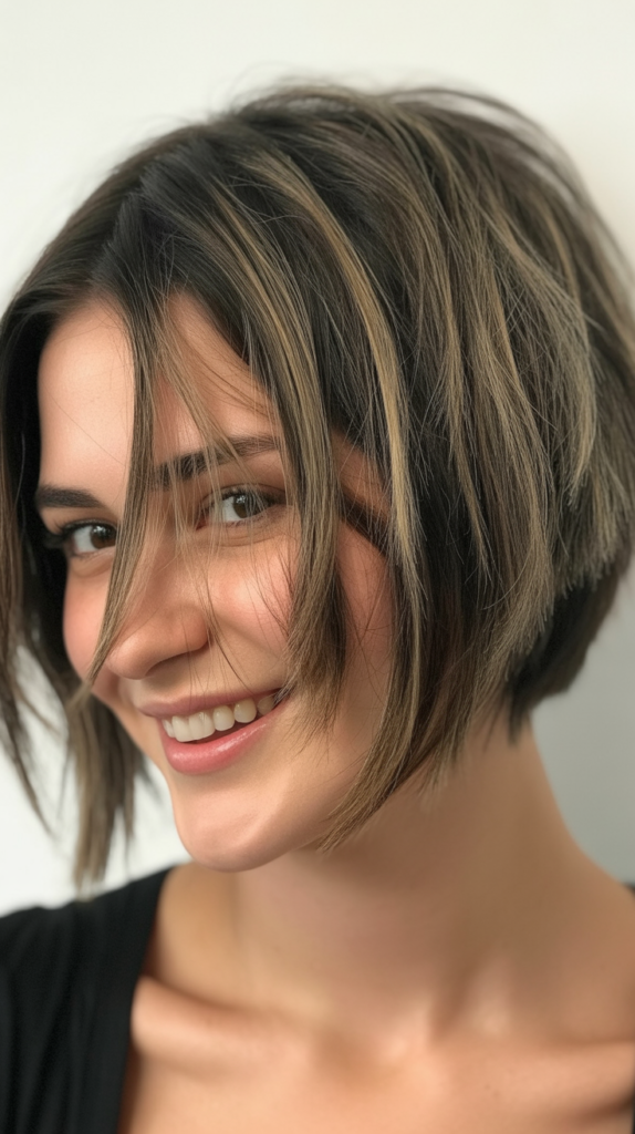 Asymmetrical Choppy Bob