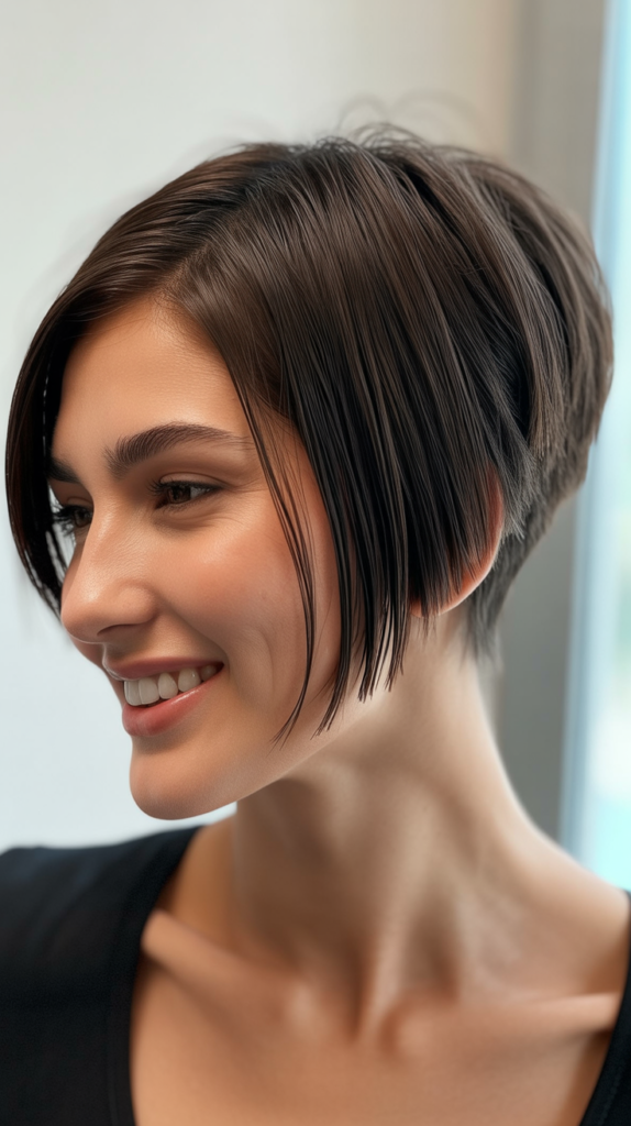 Micro Inverted Bob with Precise Stacked Nape