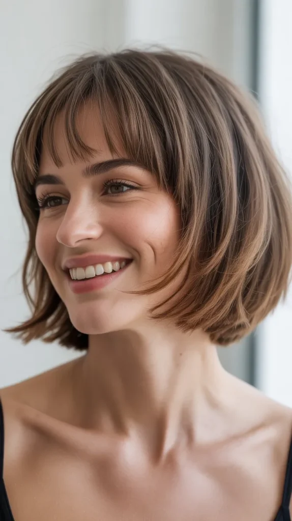 Sleek Bob with Side Sweep