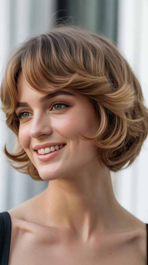  Choppy Bob with Retro Vibes