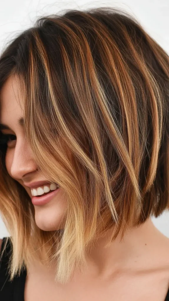 Choppy Bob with Balayage Ombre