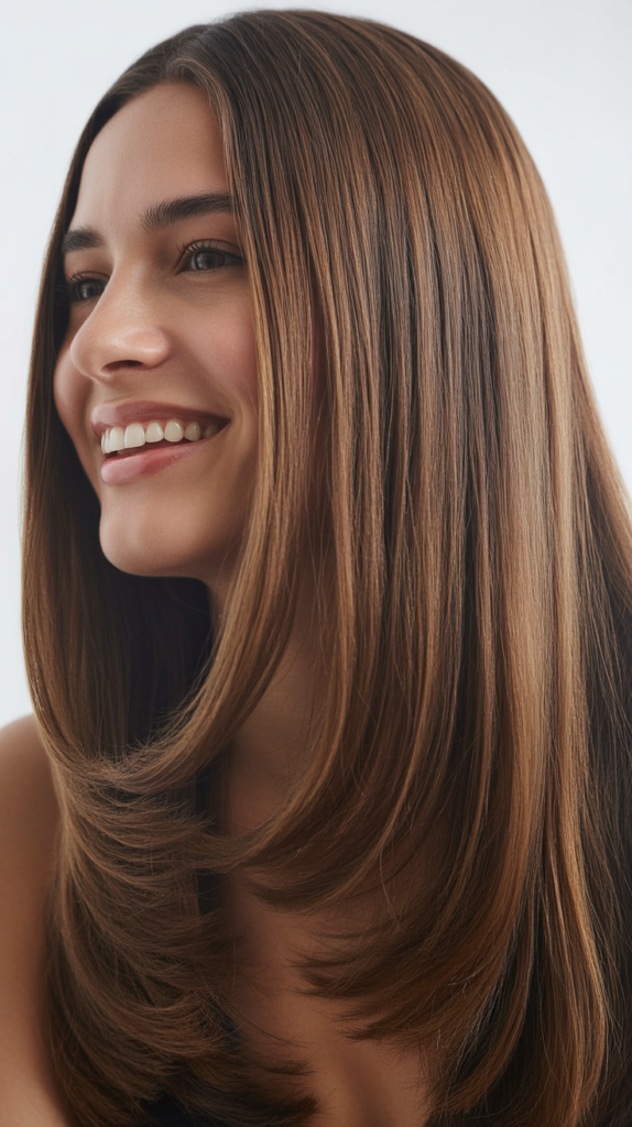 Sleek Straight with Glossy Finish