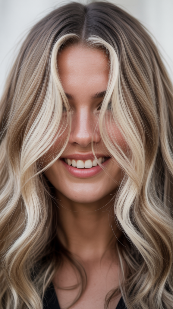 Platinum Blonde Money Piece Highlights