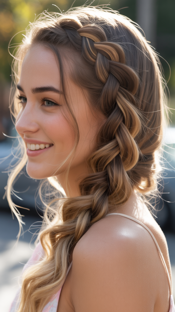 Side Waterfall Braid