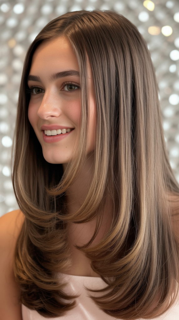 Straight Hair with Face-Framing Layers