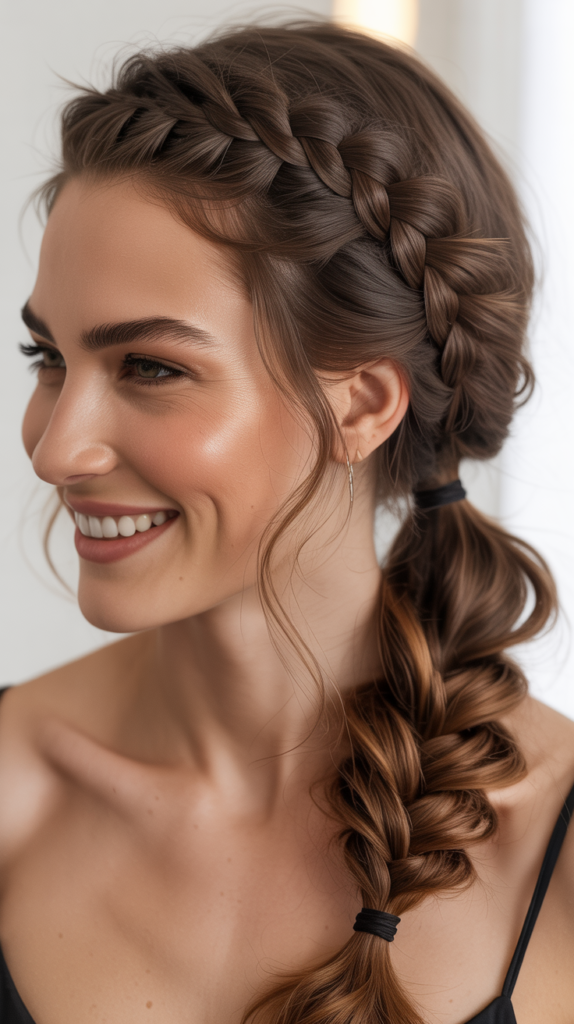 Side Braided Ponytail