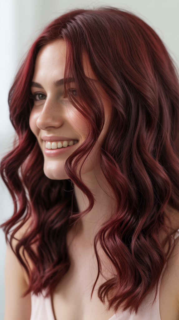 Burgundy Beach Waves