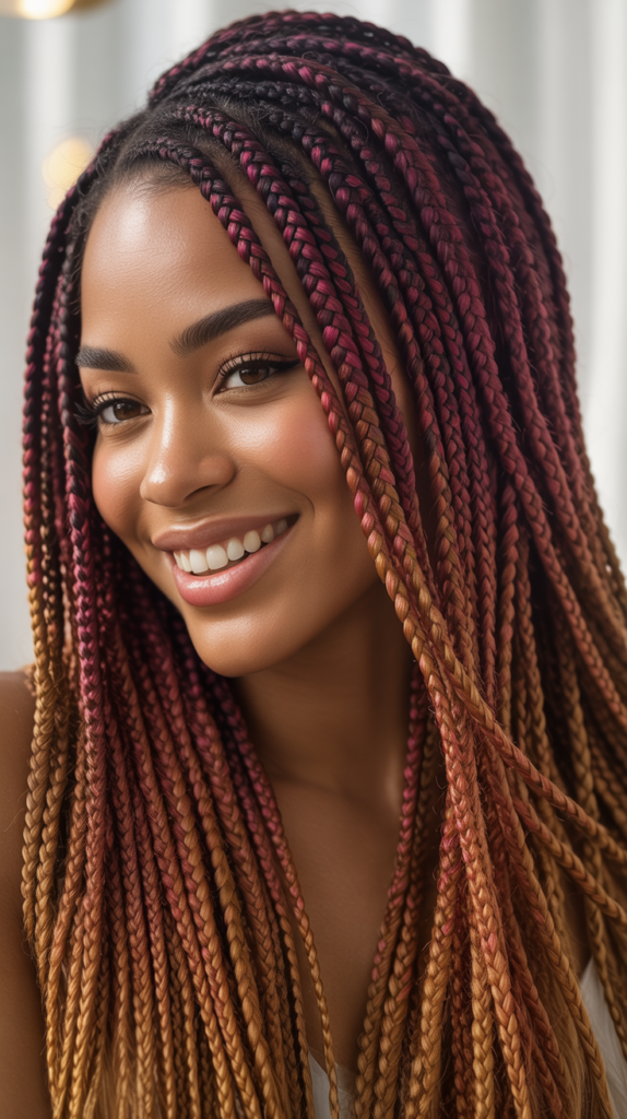  Micro Braids with Color Ombre
