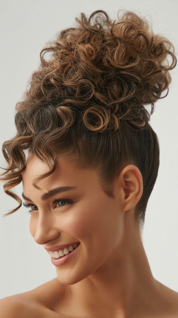 Elegant Curly Chignon
