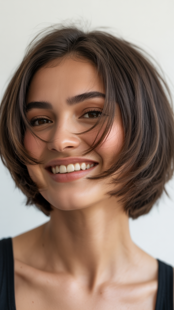 Razored Bob with Flipped Ends