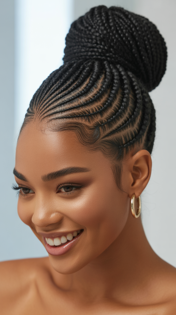 Cornrow Bun Combo