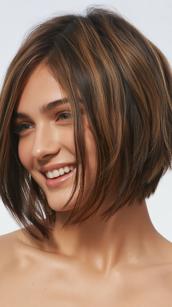 Choppy Bob with Side Part