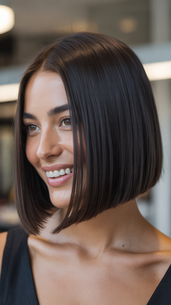 Chin-Length Straight Bob