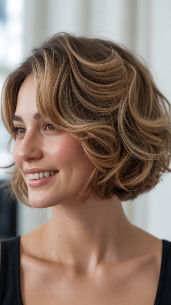 Stacked Bob with Volume at Crown