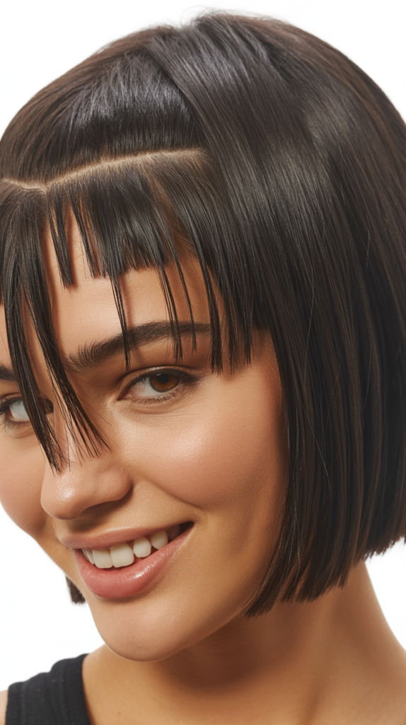 Textured Crop with Piecey Bangs