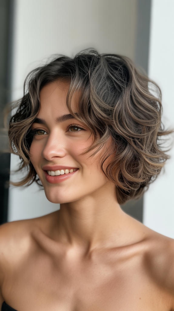 Wavy Choppy Bob for Texture Lovers