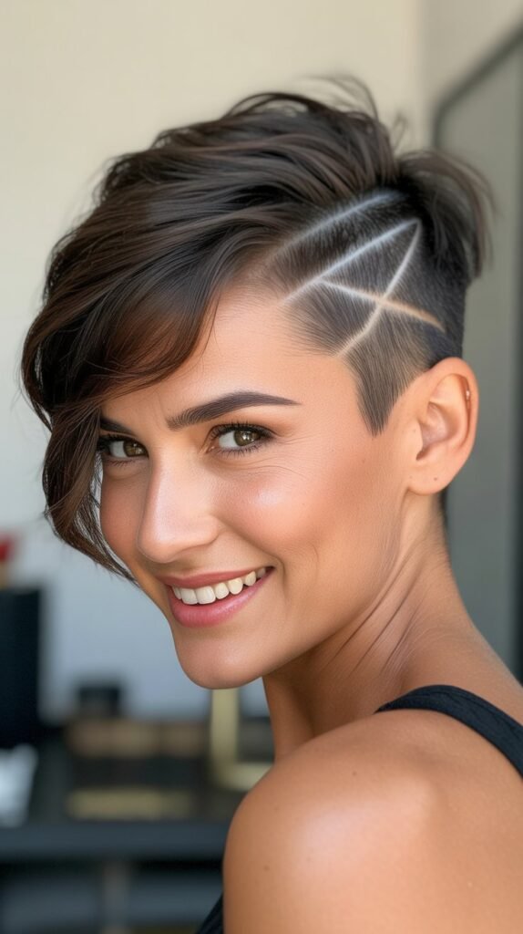  Asymmetrical Pixie with Side Undercut