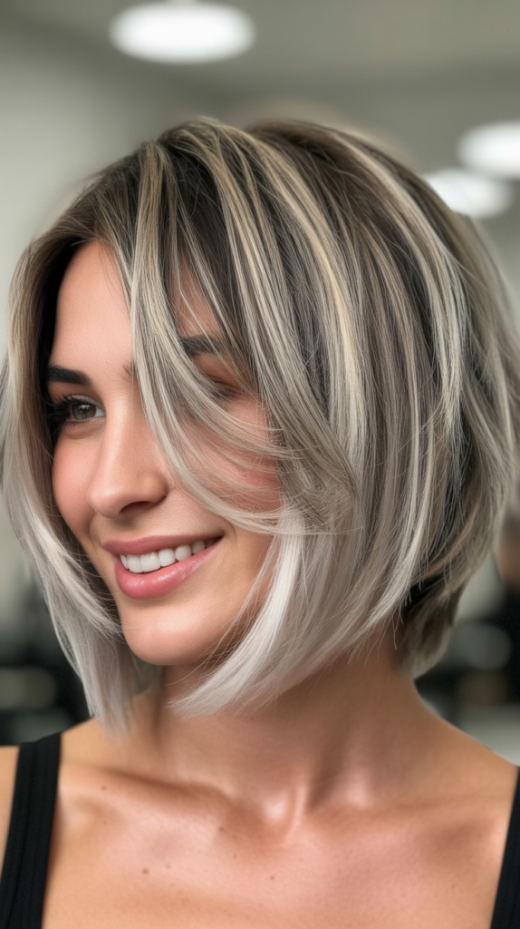  Choppy Bob with Cool-Toned Balayage