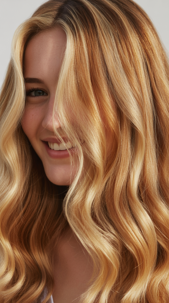Amber Blonde Highlights