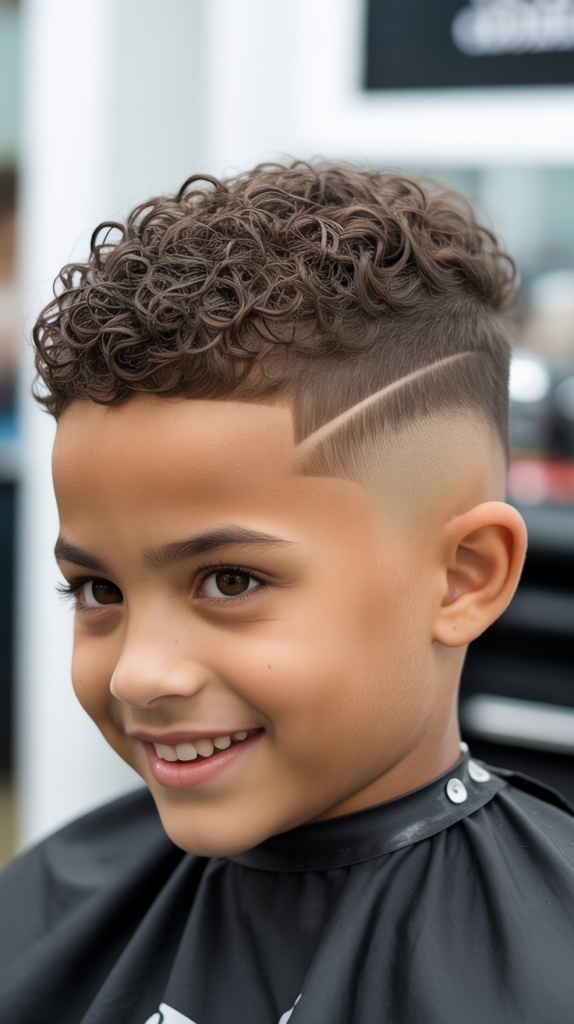 Curly Top Fade