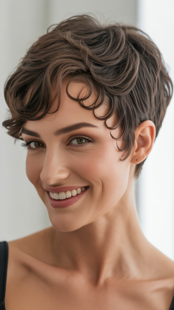 Messy Pixie with Finger Wave Details