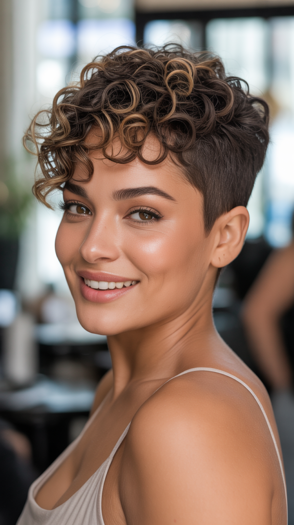 Curly Pixie Cut