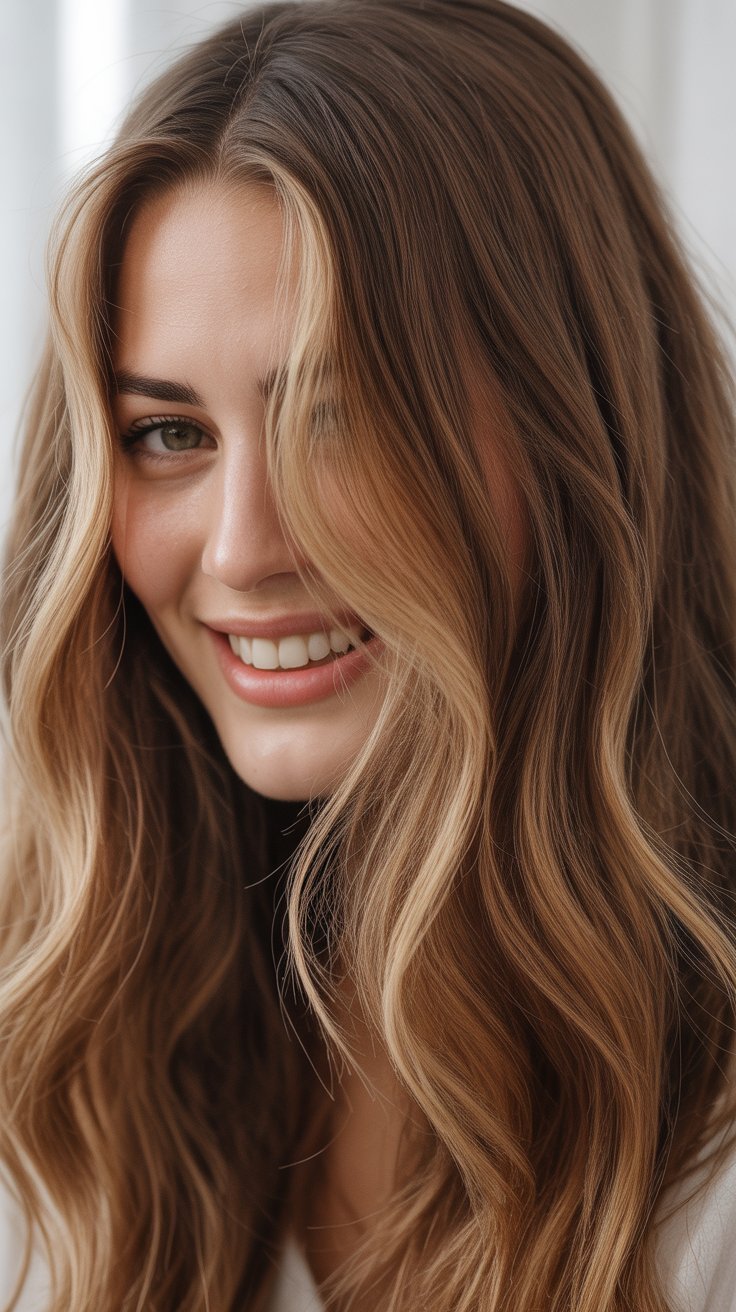 Soft Blonde Highlights on Brown Hair Looks