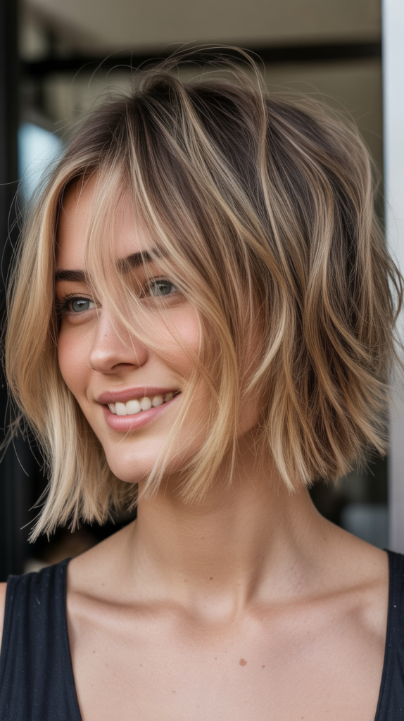 Choppy Bob with Babylights