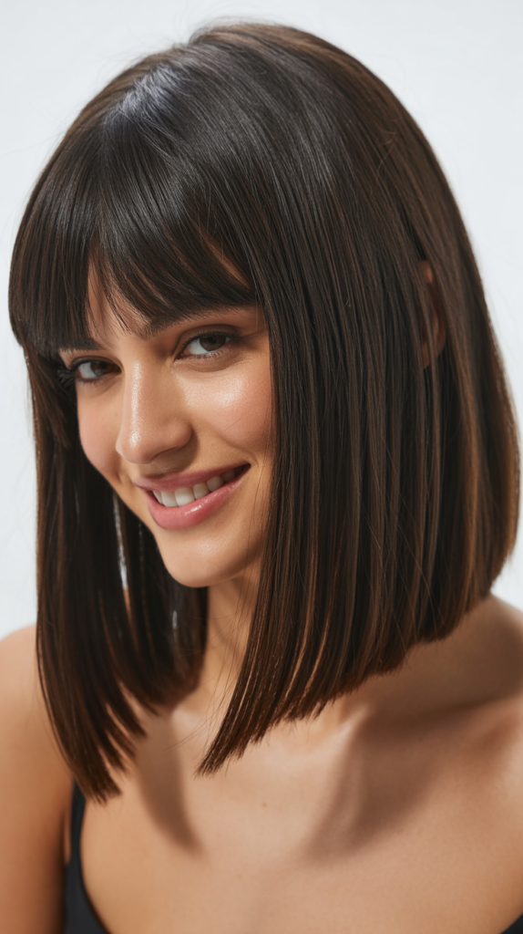 Choppy Bob with Piecey Curtain Bangs