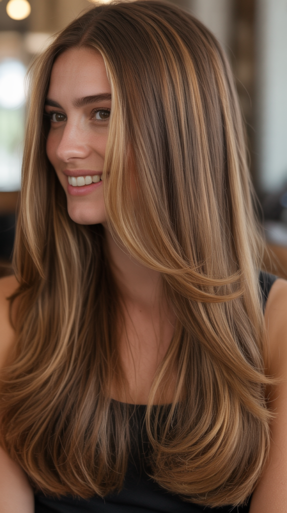 Straight Hair with Subtle Highlights