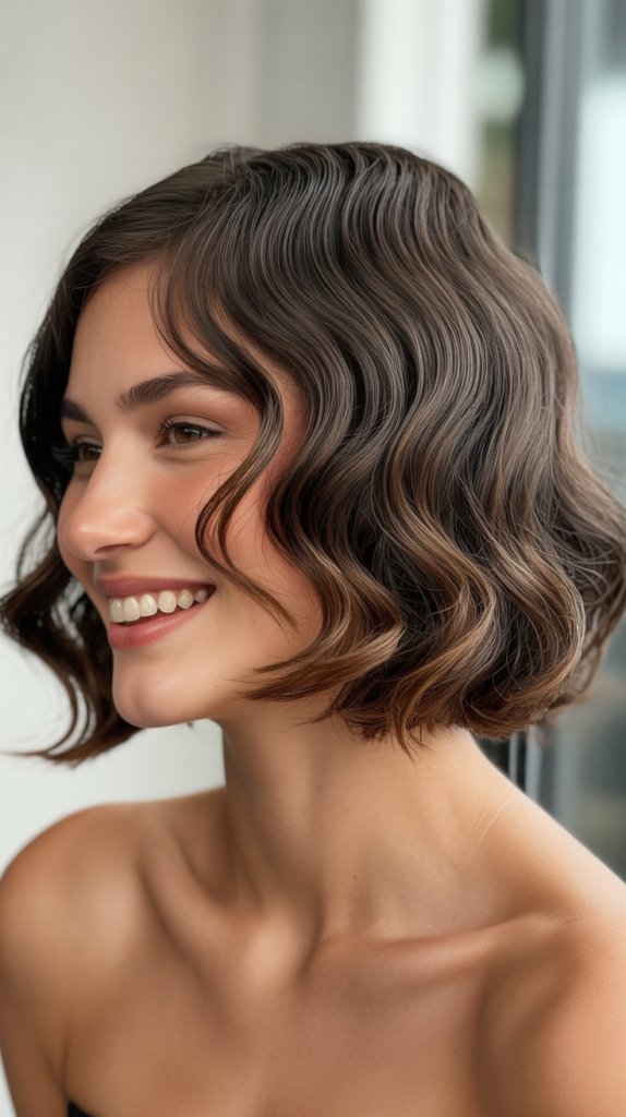 Choppy Bob with Finger Waves