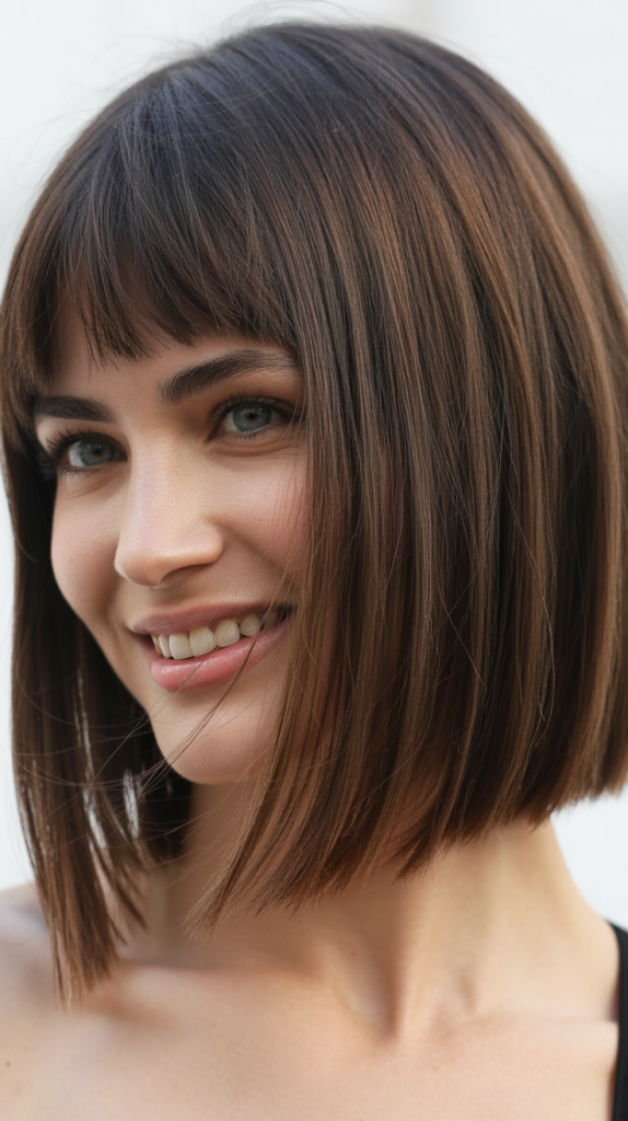 Shaggy Bob with Curtain Bangs