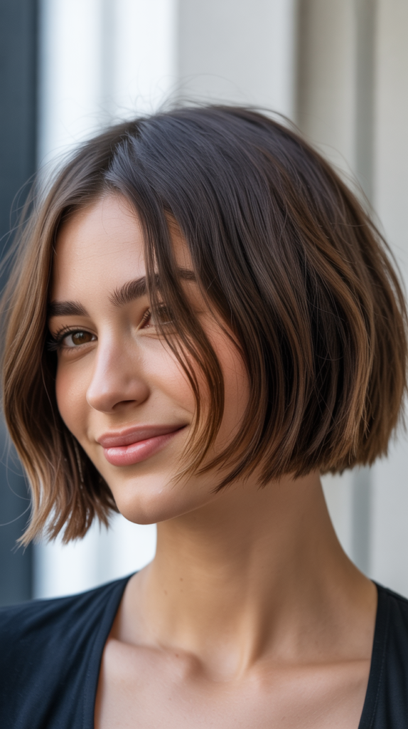 Choppy French Bob with Face-Framing Layers