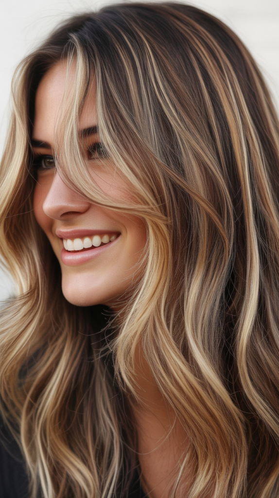 Blonde Highlights with Dark Roots