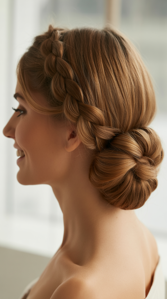 Crown Braided Low Bun