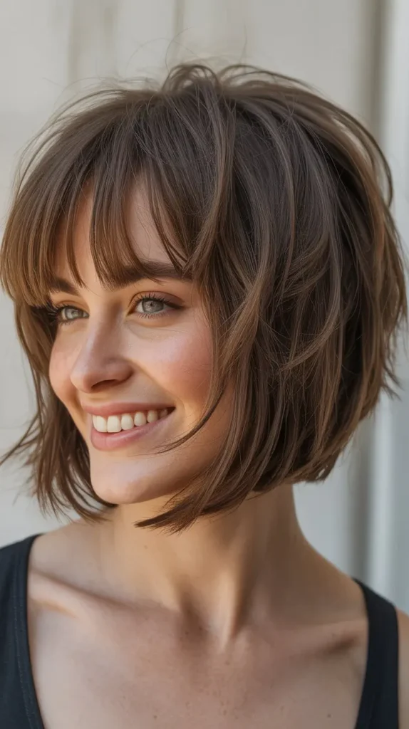 Choppy Bob with Razored Bangs