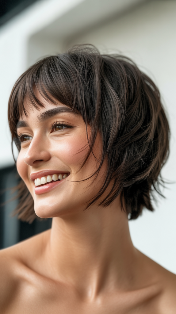 Tousled Shaggy Bob with Beachy Waves