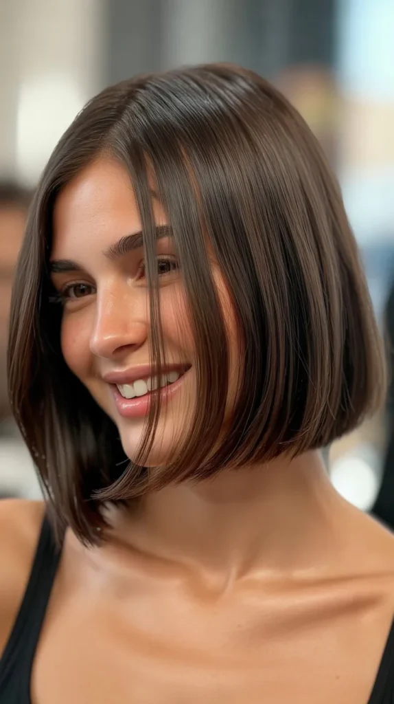 Long Bob with Glossy Finish