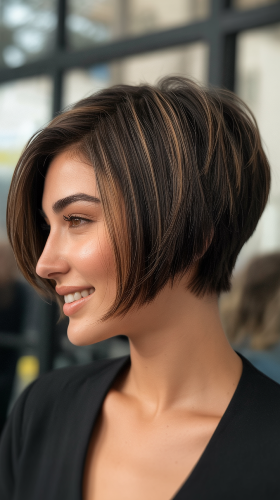 Textured Stacked Inverted Bob