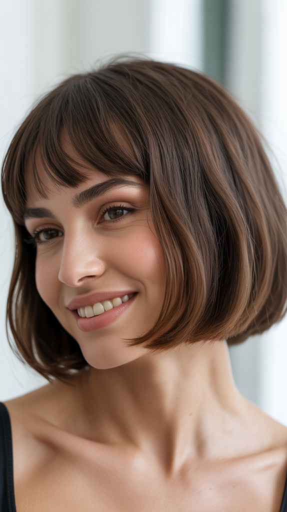  Bob with Curtain Bangs