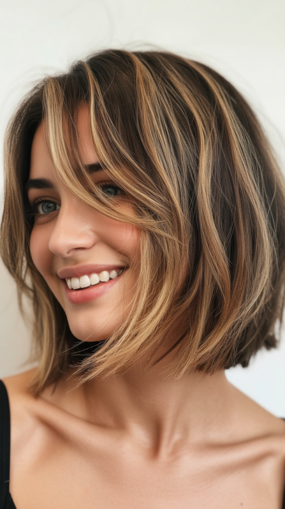 Choppy Bob with Ribbon Balayage