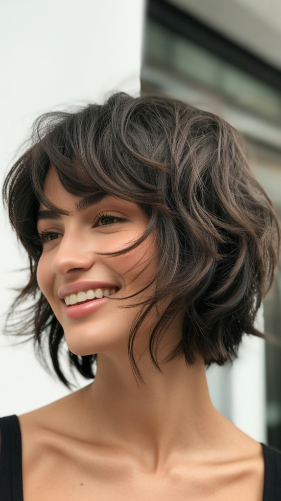 Textured Shaggy Choppy Bob