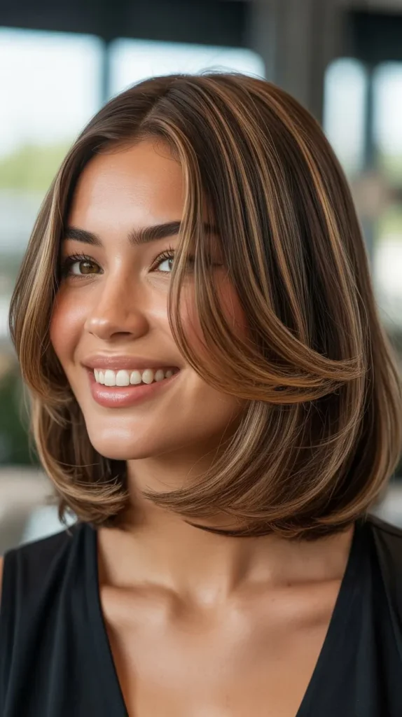  Long Bob with Face-Framing Layers