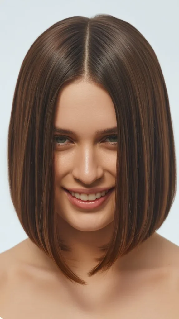 Center-Parted Long Bob