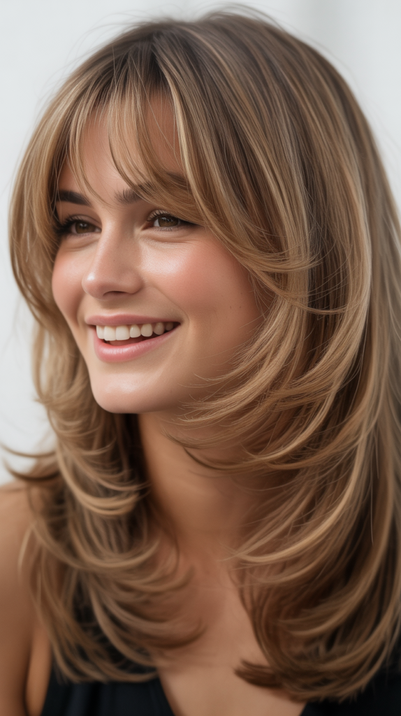  Layered Fringe with Long Hair