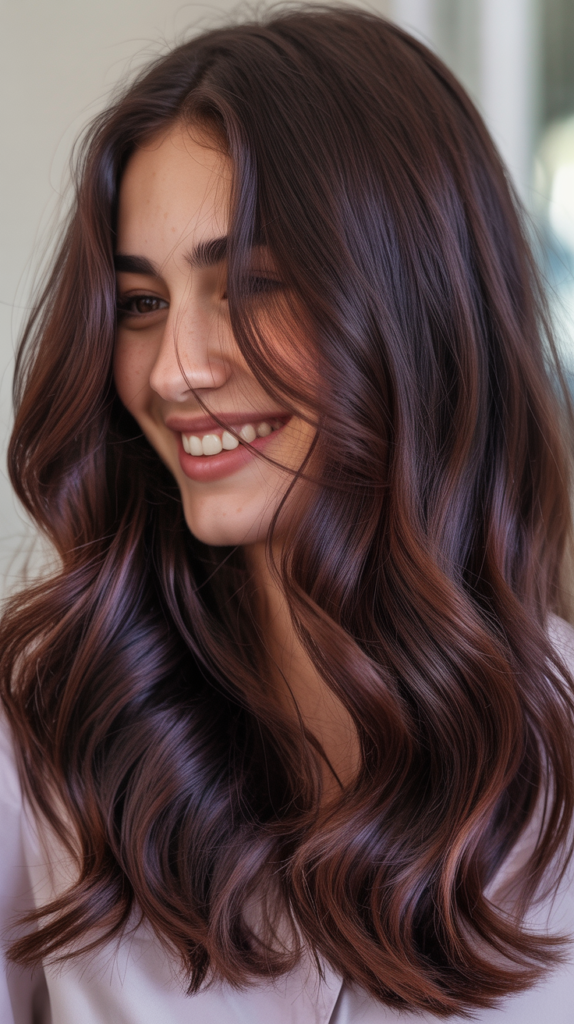 Dark Brown with Violet Undertones