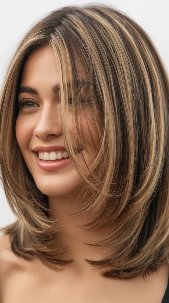  Layered Long Bob with Babylights