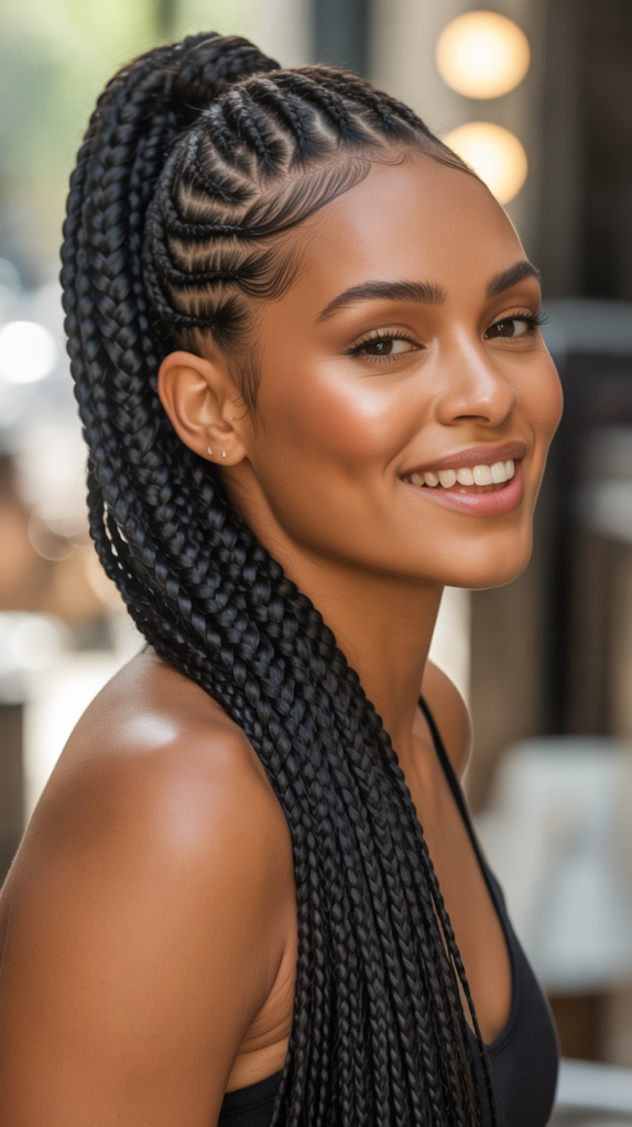  Braided Ponytail with Extensions