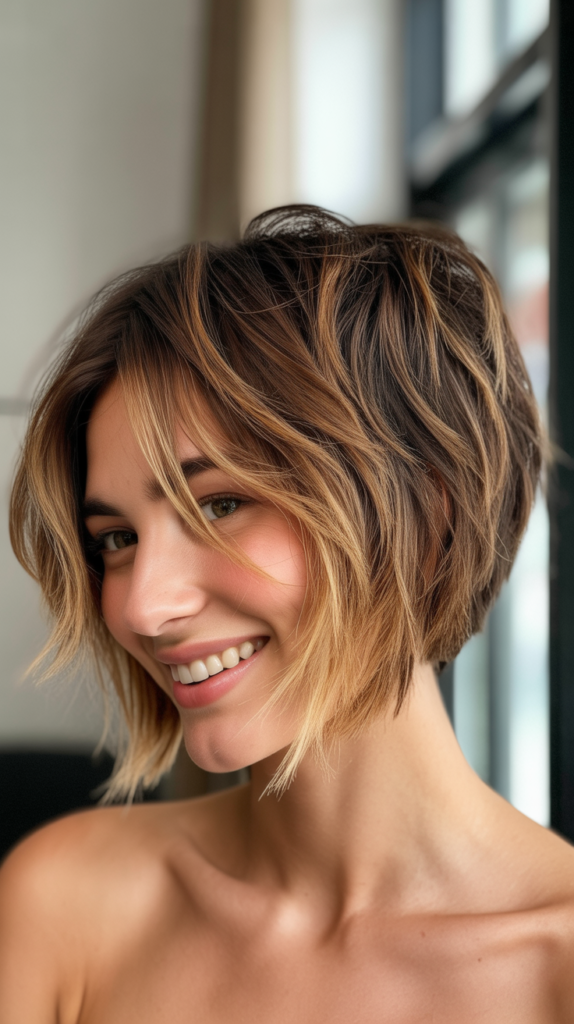 Choppy Bob with Ombre Color