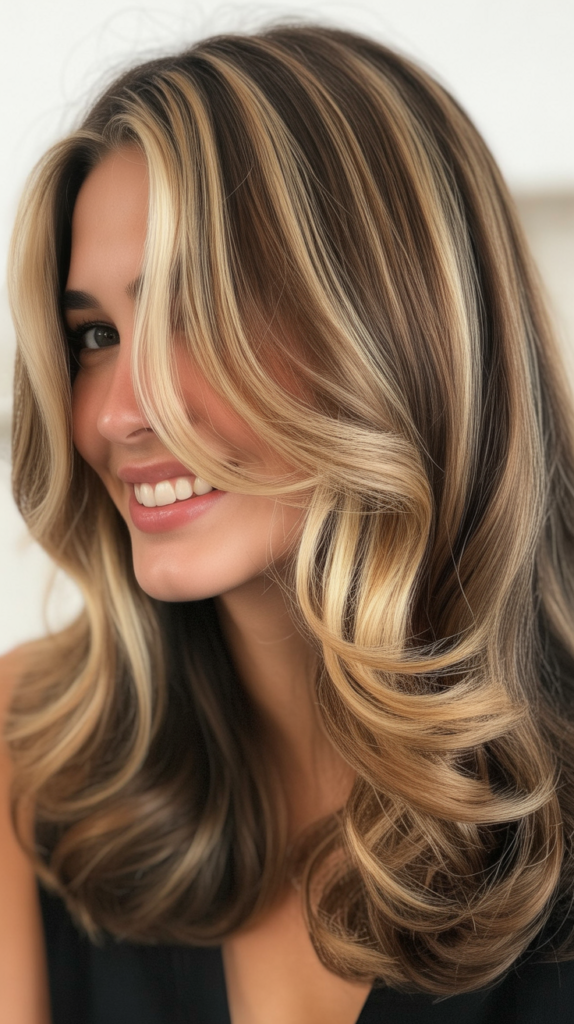 Honey Blonde Highlights with Chocolate Lowlights